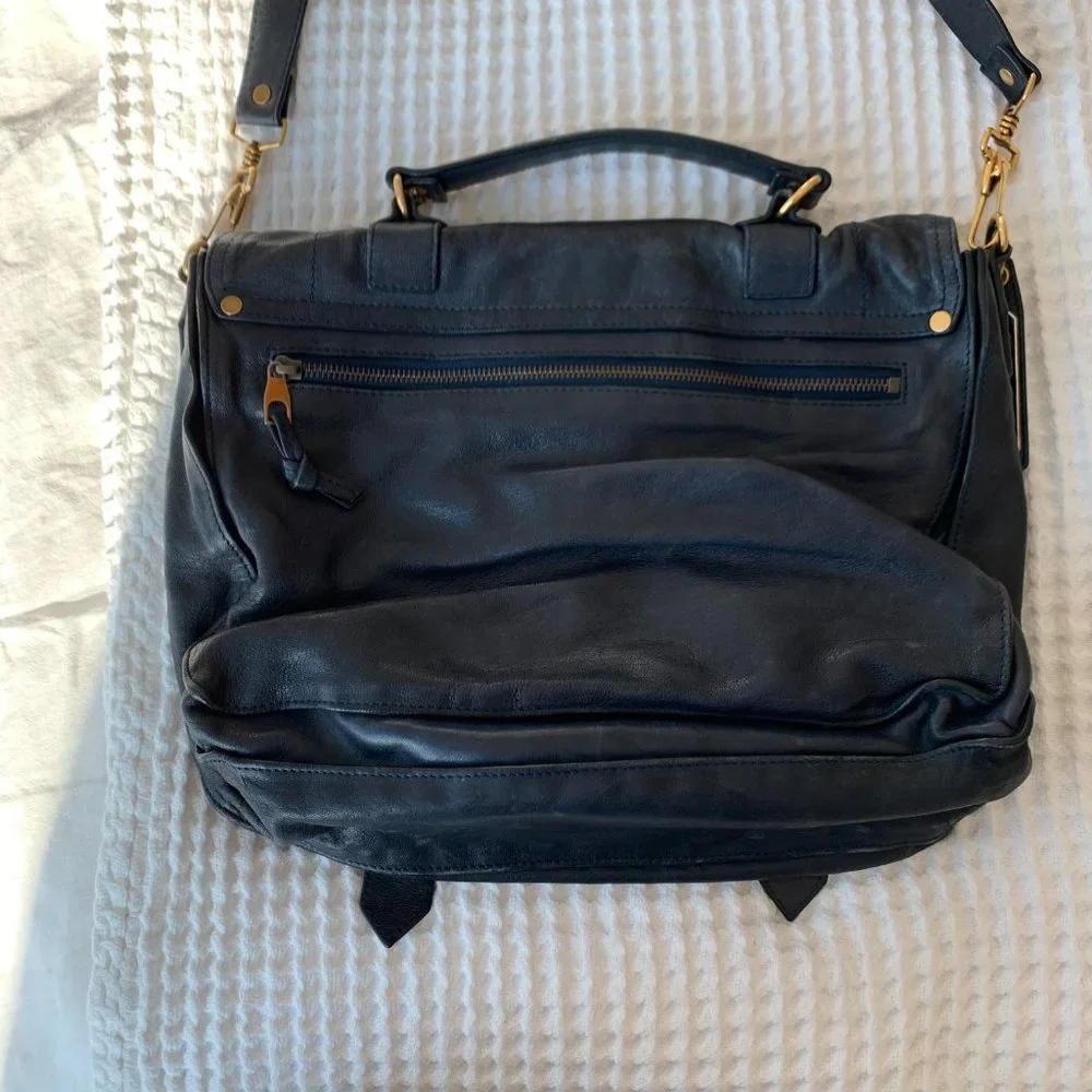 Proenza Schouler Ps1 Navy Leather Cross Body Bag - Picture 7 of 16